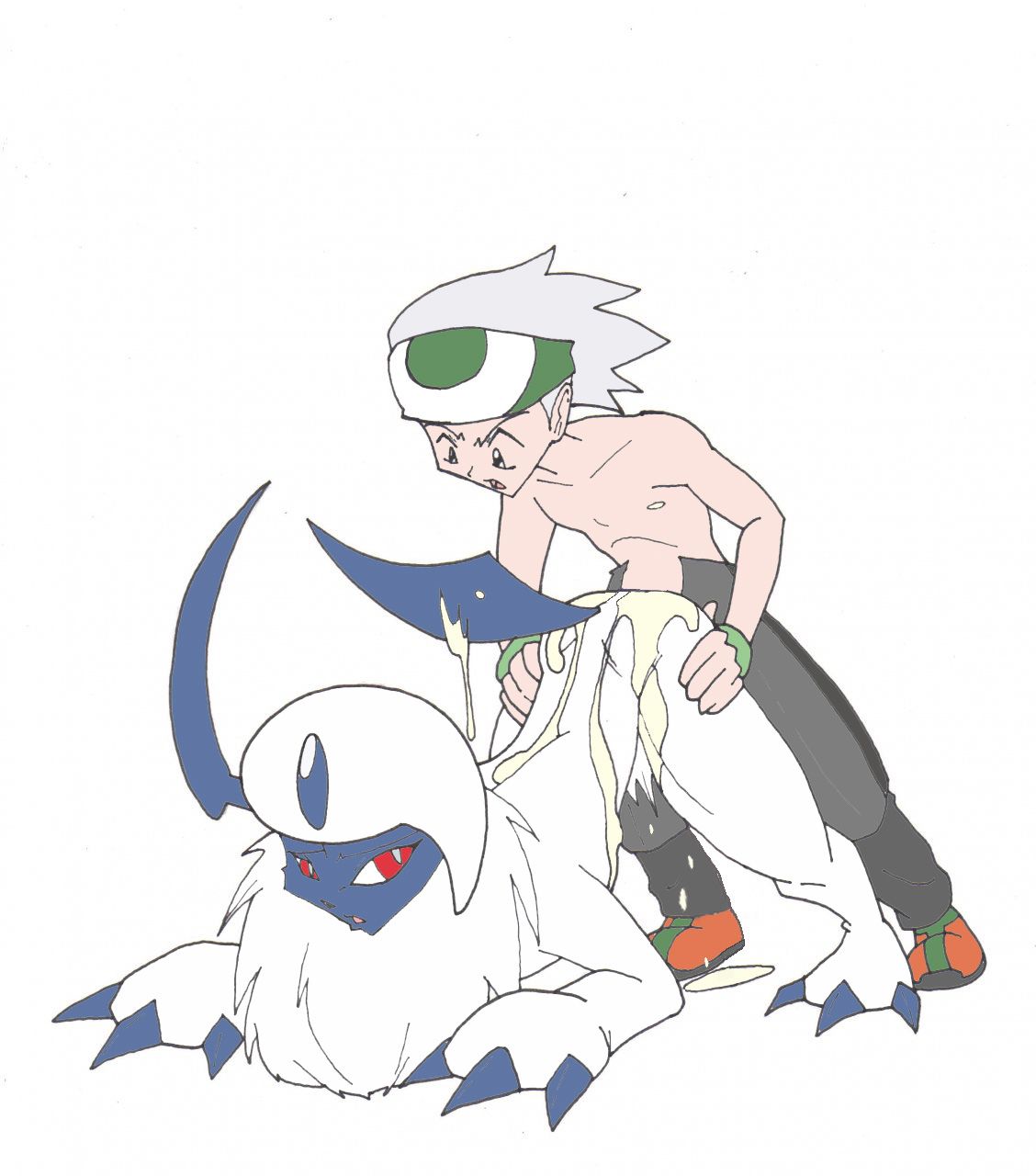 absol, pokemon, highres, tagme, 1boy, bestiality, furry
