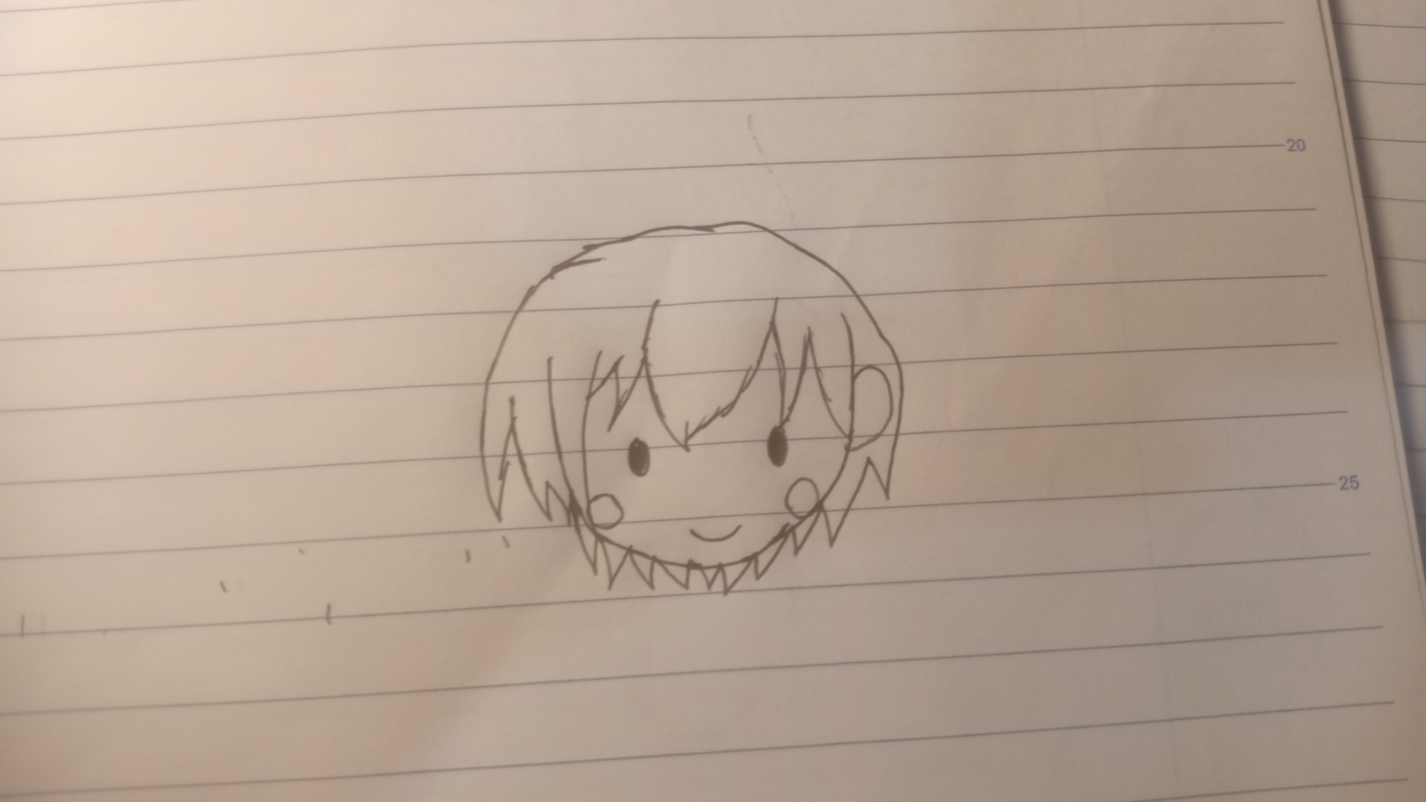 takamatsu tomori, bang dream!, bang dream! it's mygo!!!!!, absurdres, highres, non-web source, 1girl, chibi, closed mouth, head only, pages, short hair, smile