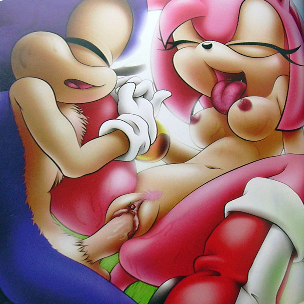 tcprod, amy rose, sonic the hedgehog, sonic (series), breasts, closed eyes, covered erect nipples, furry, nipples, nude, open mouth, penis, pubic hair, pussy, sex, spread legs, vaginal