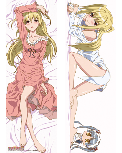 shidou mariya, shinouji matsurika, maria holic, lowres, 00s, 1boy, 1girl, barefoot, dakimakura (medium), feet, mole, mole under eye, trap