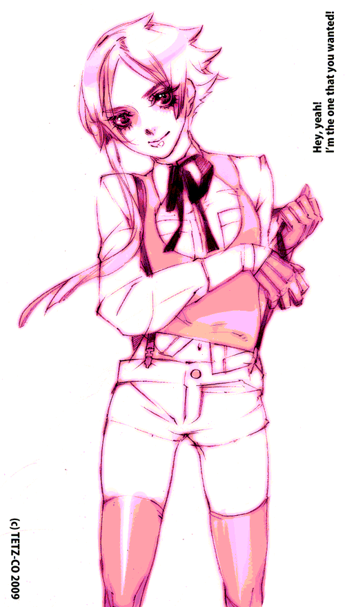 tetz-co, tagme, gloves, navel, ribbon, thighhighs