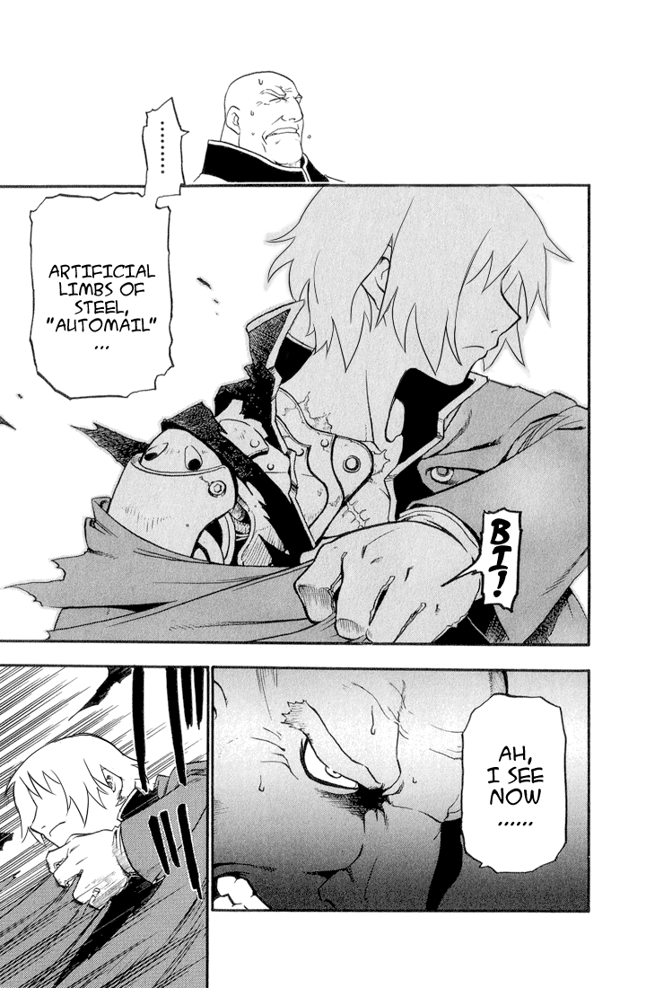arakawa hiromu, raide, edward elric, father cornello, tezuka rin, fullmetal alchemist, katawa shoujo, amputee, comic, crossover, english text, gloves, greyscale, monochrome, parody, prosthesis, scar, short hair, torn clothes