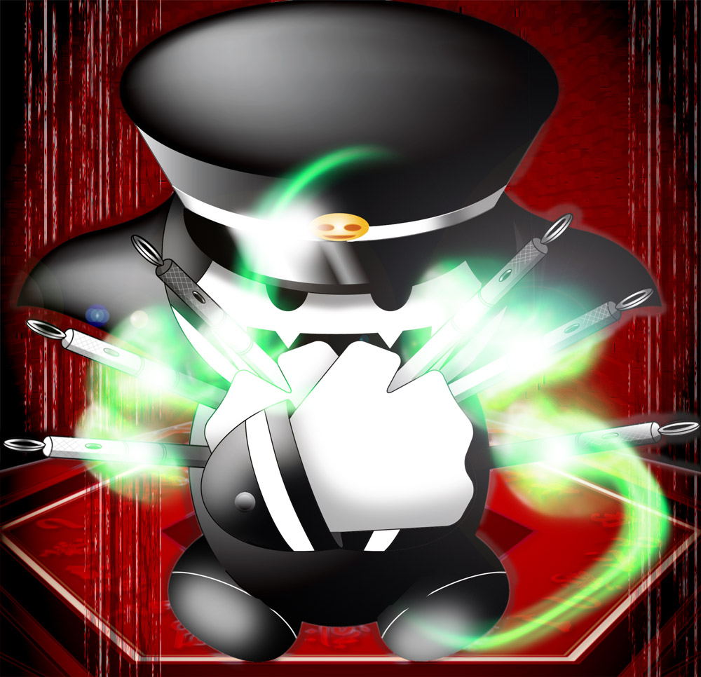 denim2416, raiho, devil summoner (series), raidou kuzunoha vs the soulless army, bad id, bad pixiv id, cape, demon (megami tensei), hat, shako cap, solo