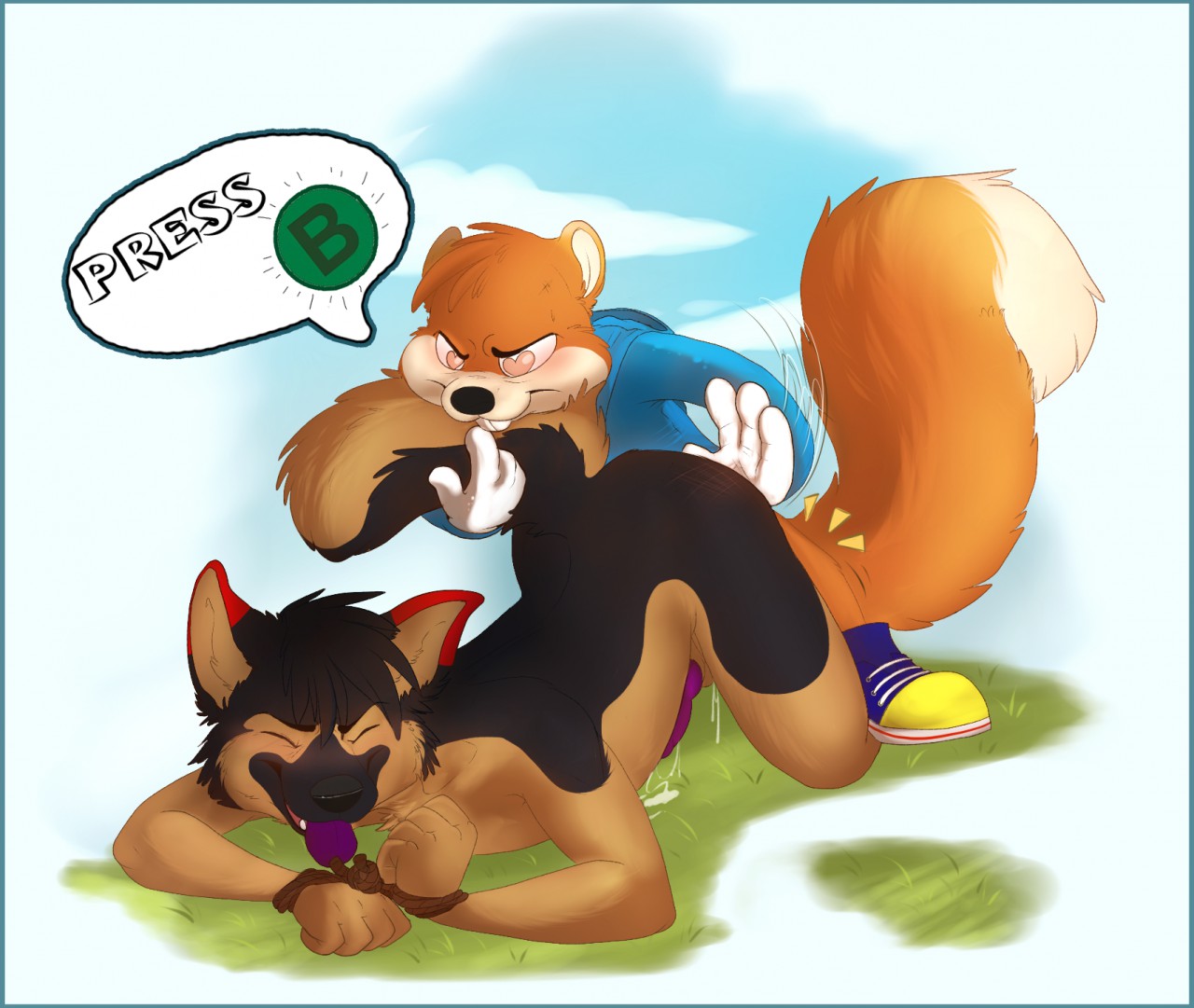 Rule34 – If it exists, there is porn of it / anthropornorphic, blitzsturm, conker / 246658