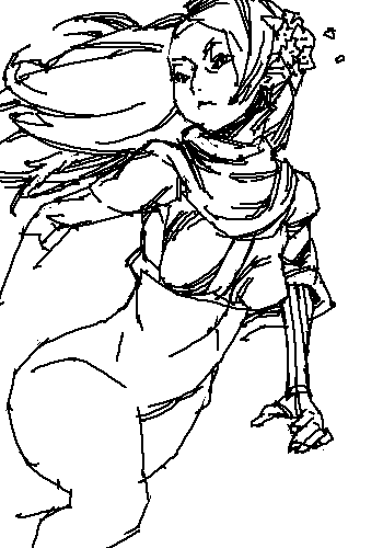 outtake, lowres, tagme, 1girl, female focus, flower, monochrome, plant, solo, white background