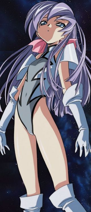 lou roux, shinkon gattai godannar!!, light purple hair, tagme, 00s, blue eyes