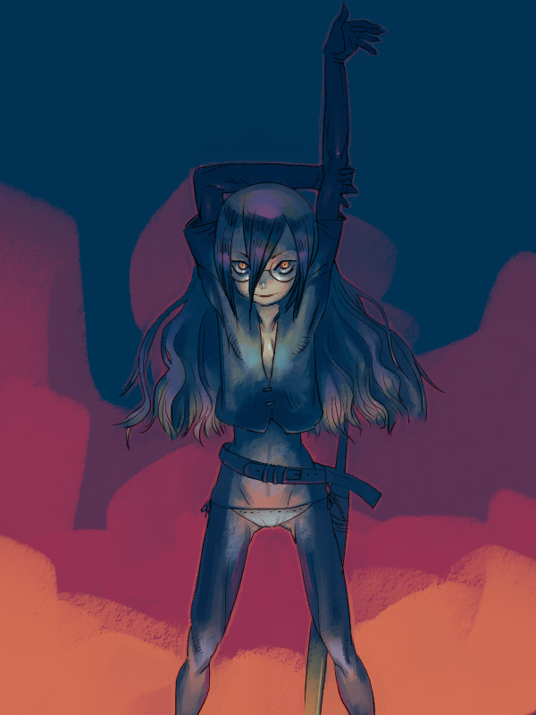 outtake, tagme, glasses, panties, sword, underwear, weapon