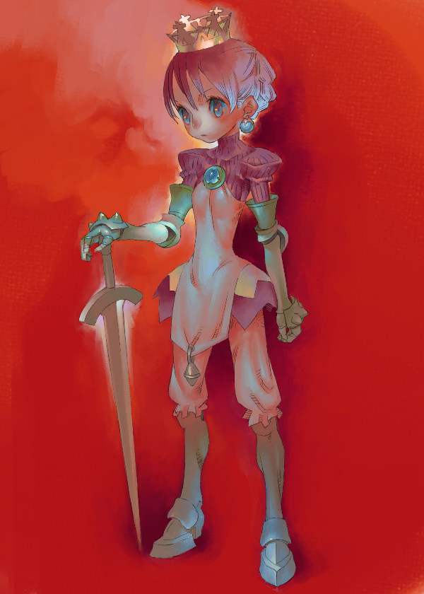 outtake, gradriel de valendia, atlus, princess crown, crown, sword, weapon