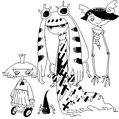 outtake, character request, copyright request, lowres, tagme, monochrome