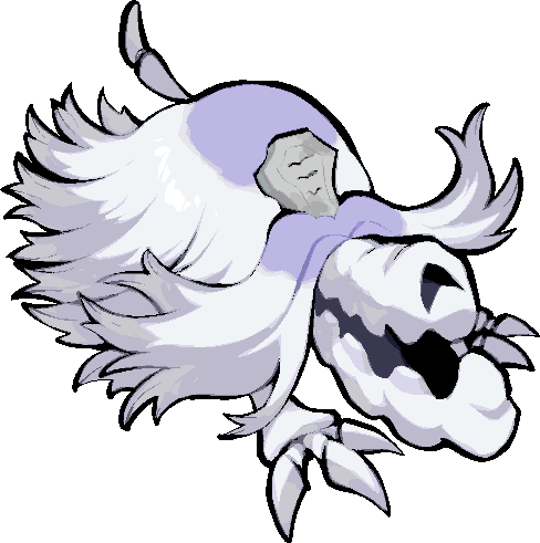 kawaanago, houndstone, nintendo, pokemon, commentary request, lowres, animal focus, claws, full body, hair over eyes, no humans, open mouth, pokemon (creature), pokemon focus, solo, tombstone, transparent background