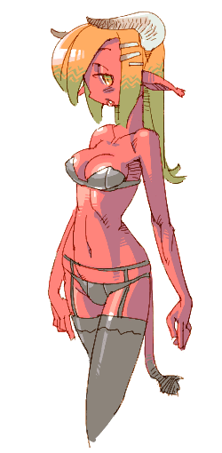 outtake, tagme, horns, lingerie, tail, underwear