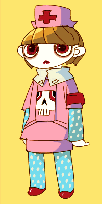 outtake, lowres, tagme, nurse, red eyes