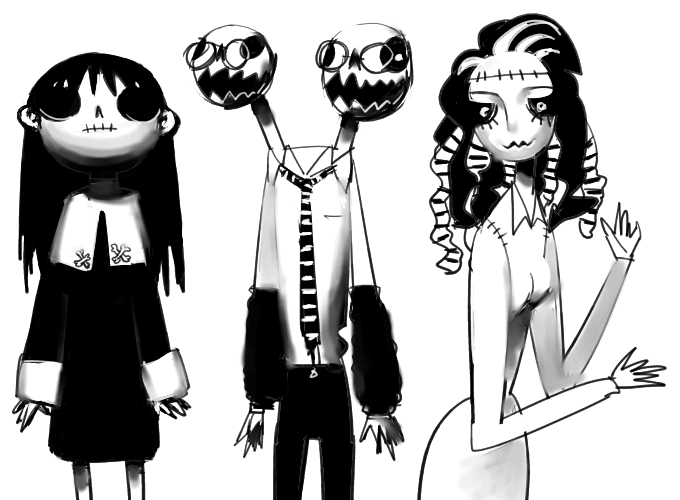 outtake, character request, copyright request, tagme, glasses, monochrome, necktie, scar, stitches