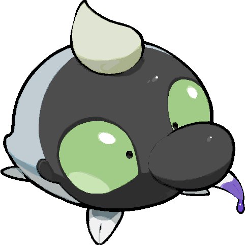 kawaanago, shroodle, nintendo, pokemon, commentary request, lowres, animal focus, full body, no humans, pokemon (creature), pokemon focus, solo, transparent background