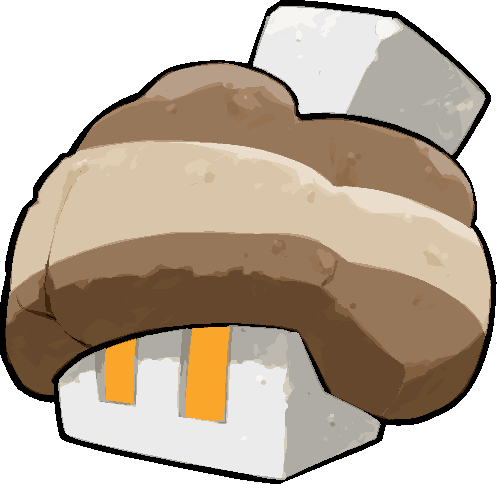kawaanago, nacli, nintendo, pokemon, commentary request, lowres, cupcake, food, full body, no humans, orange eyes, pokemon (creature), pokemon focus, rectangular eyes, rock, solo, transparent background