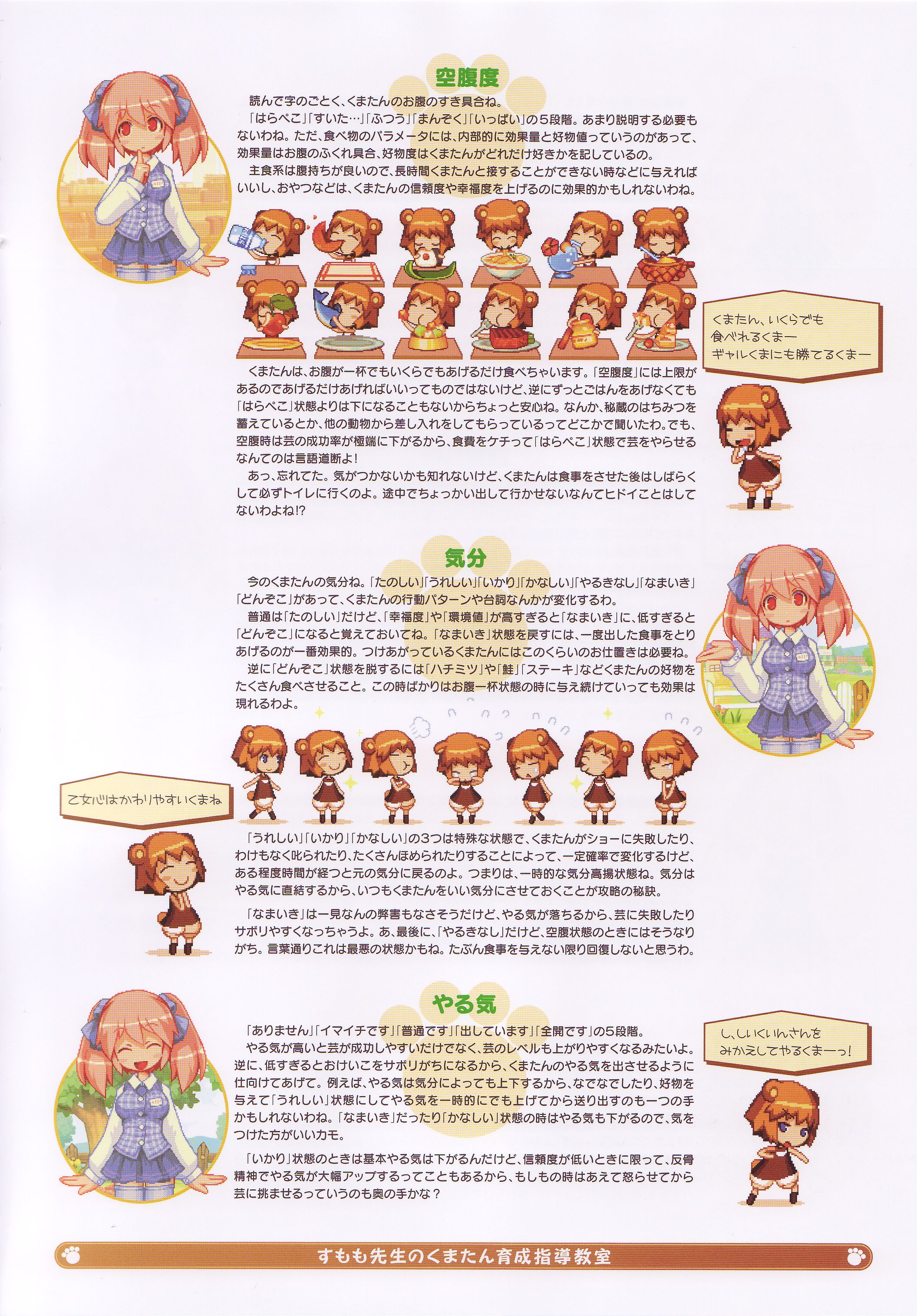 shigatake, kuma-tan, sumomo (kumatanchi), kumatanchi, vanillaware, absurdres, artbook, highres, official art, scan, translation request
