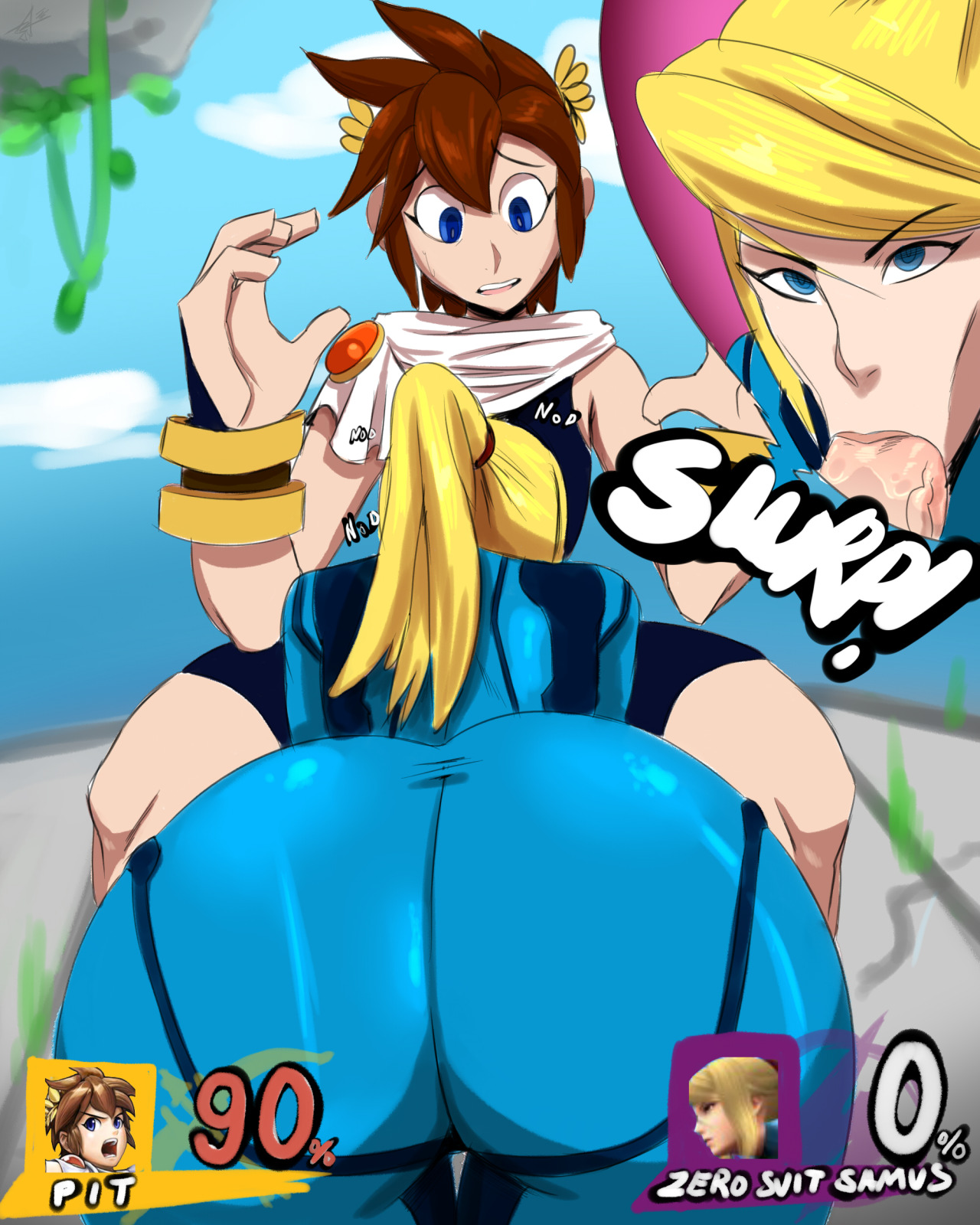 Rule34 – If it exists, there is porn of it / thehumancopier, pit, samus aran, zero suit samus / 247600