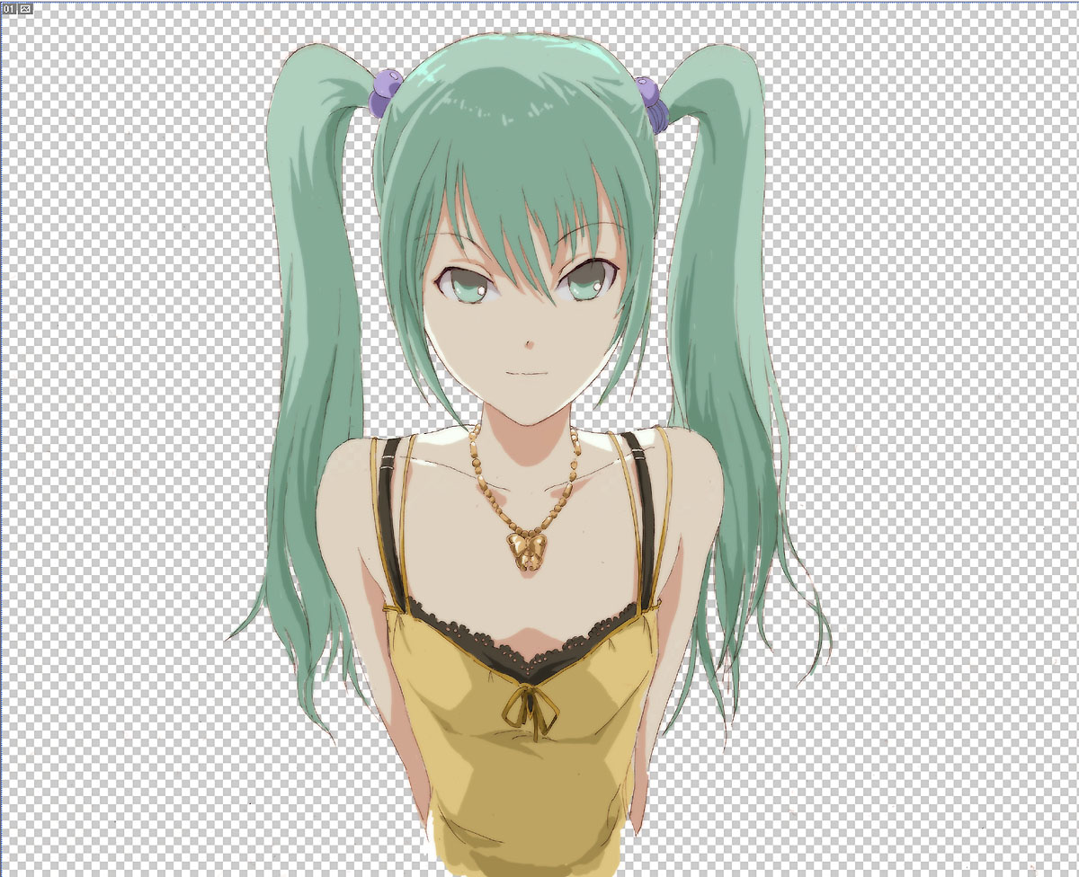 shiika sadamasa, hatsune miku, vocaloid, world is mine (vocaloid), bad id, bad pixiv id, bra, camisole, casual, green eyes, green hair, hair bobbles, hair ornament, jewelry, lingerie, long hair, necklace, twintails, underwear