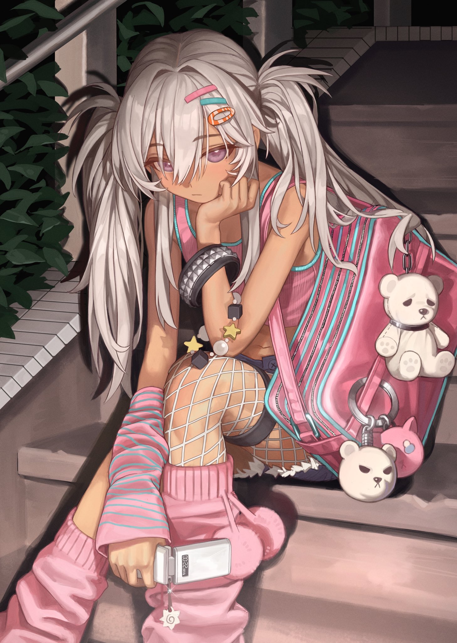 naruto maki (naruto05), highres, tagme, 1girl, belt, dark-skinned female, dark skin, expressionless, looking at viewer, midriff, navel, short shorts, shorts, simple background, white background