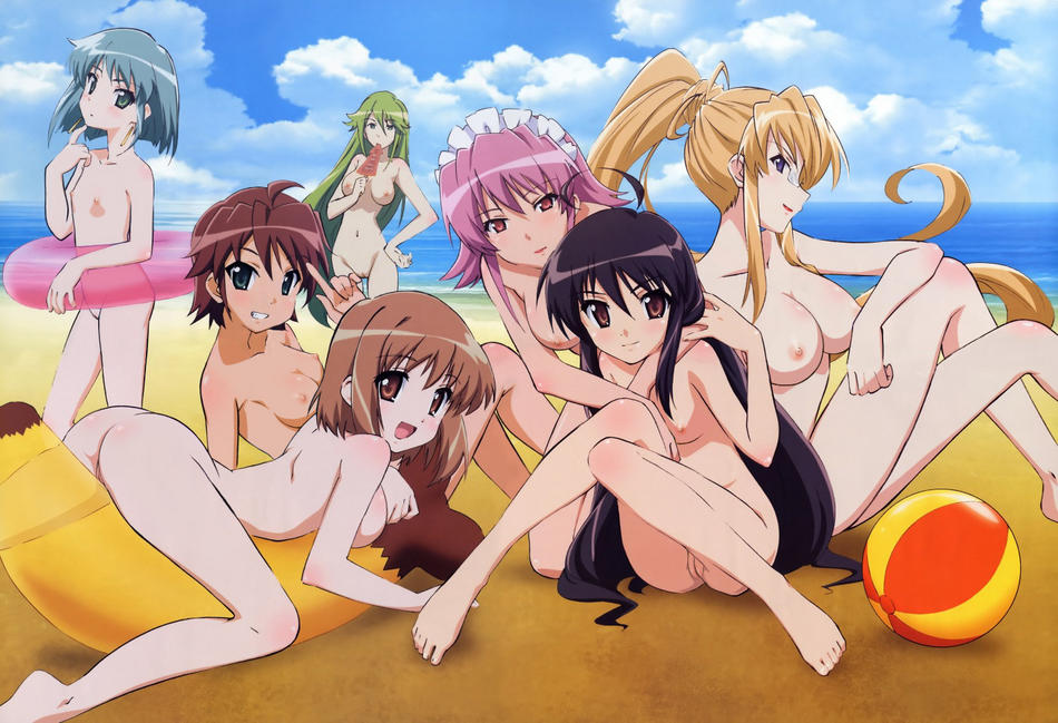 margery daw, shana, shakugan no shana, topless, nude filter, photoshop, ass, beach, blush, breasts, nipples, nude, pussy, uncensored