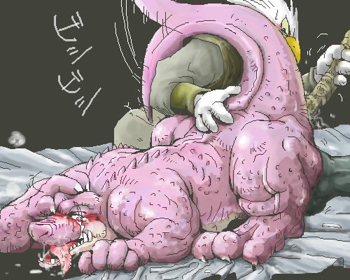 crocodine, monster request, dragon quest, lowres, 2boys, furry, furry male, male focus, multiple boys, yaoi