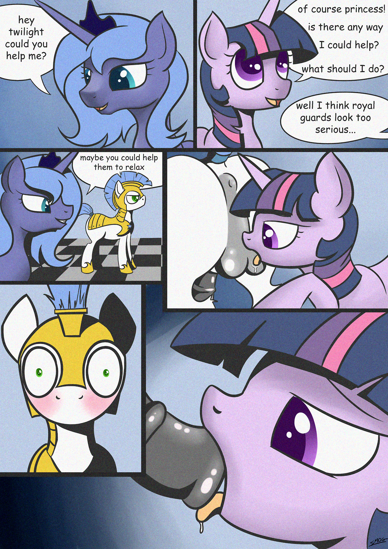 Rule34 – If it exists, there is porn of it / smogyday, princess luna (mlp), royale guard (mlp), twilight sparkle (mlp) / 248617