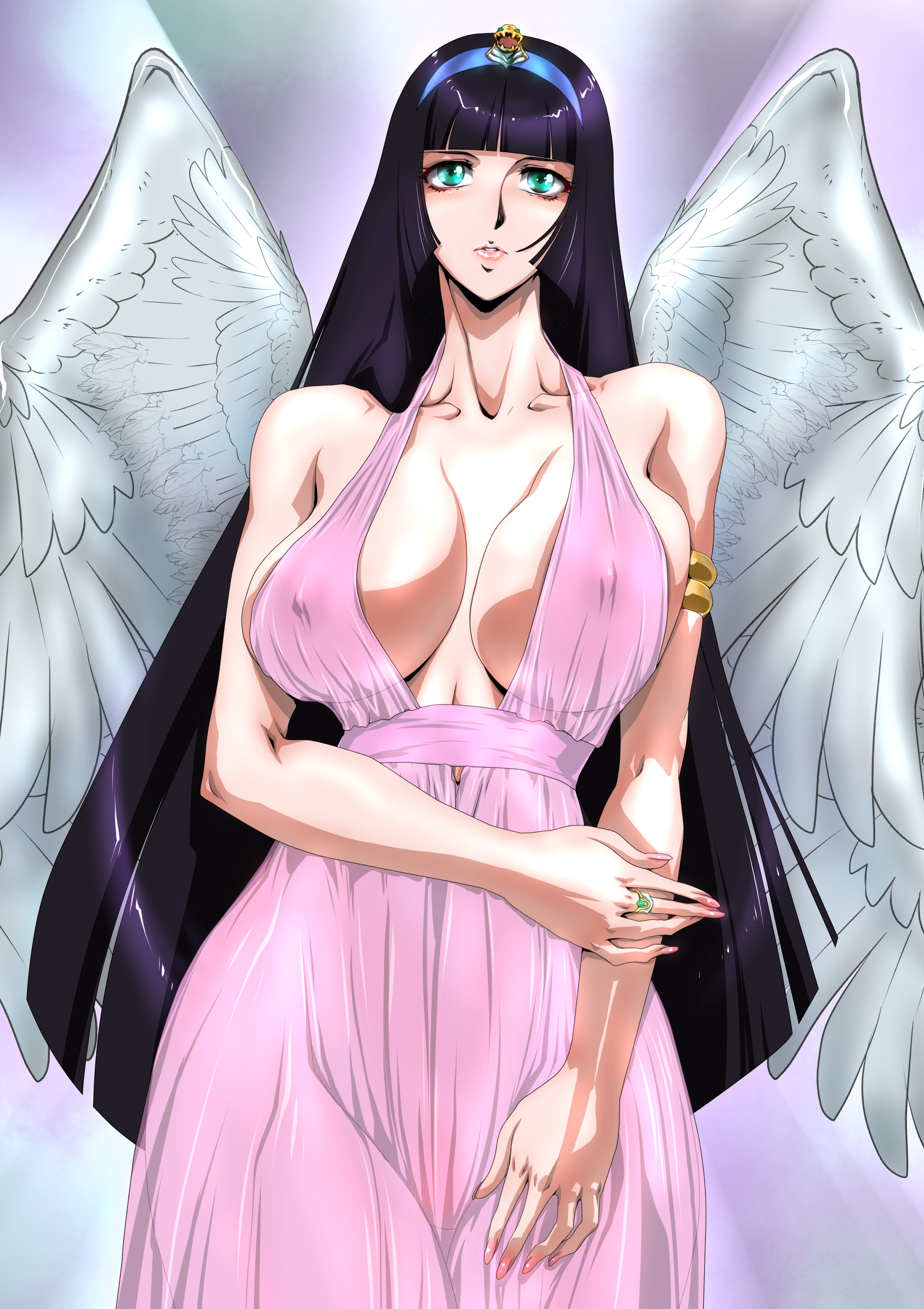 yuri ai, absurdres, highres, tagme, 1girl, black hair, breasts, huge breasts