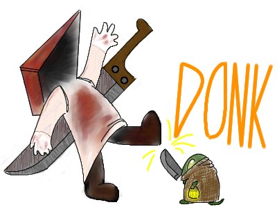pyramid head, tonberry, final fantasy, silent hill, silent hill (series), lowres, tagme, crossover