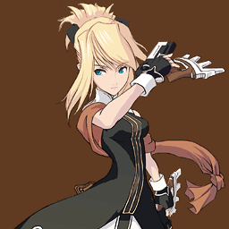 legretta, legretta (tales), tales of (series), tales of the abyss, lowres, 00s, blonde hair, blue eyes, gun, solo, weapon