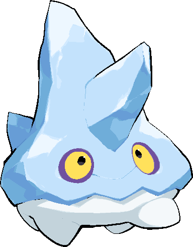 kawaanago, bergmite, nintendo, pokemon, commentary request, lowres, full body, gen 6 pokemon, no humans, pokemon (creature), pokemon focus, solo, transparent background