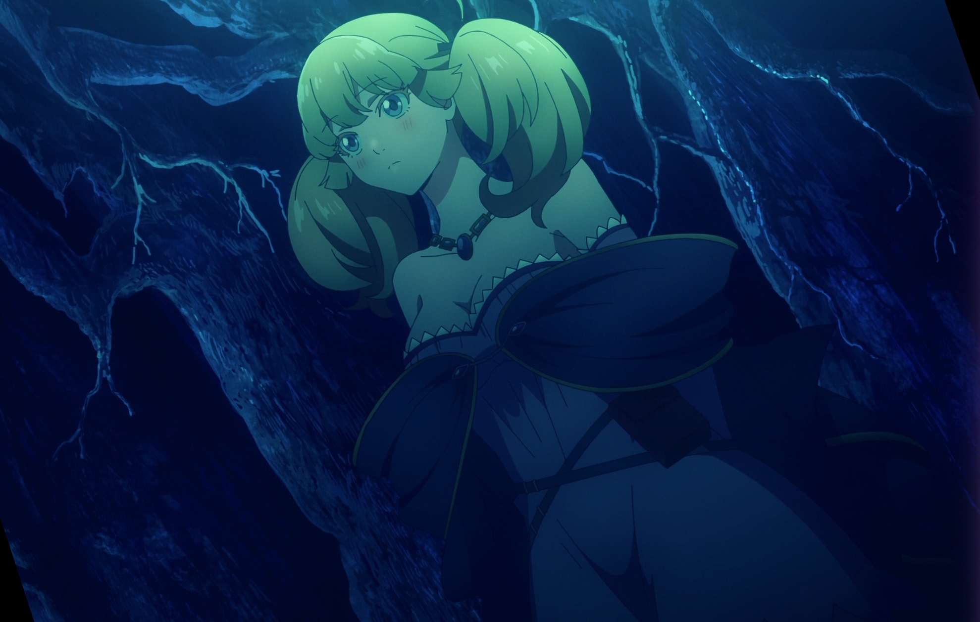 morion ravri nokanatika, kekkon yubiwa monogatari, highres, stitched, third-party edit, 1girl, blonde hair, blue eyes, breasts, cleavage, twintails