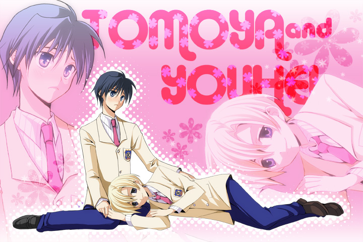 kadono uranus, okazaki tomoya, sunohara youhei, clannad, 00s, 2boys, blonde hair, blue eyes, blue hair, lap pillow, lying, male focus, multiple boys, school uniform, zoom layer