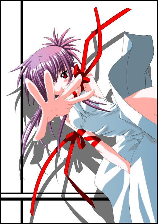 chikage (sister princess), sister princess, artist request, tagme, 00s, 1girl, dress, female focus, ribbon, solo, white dress