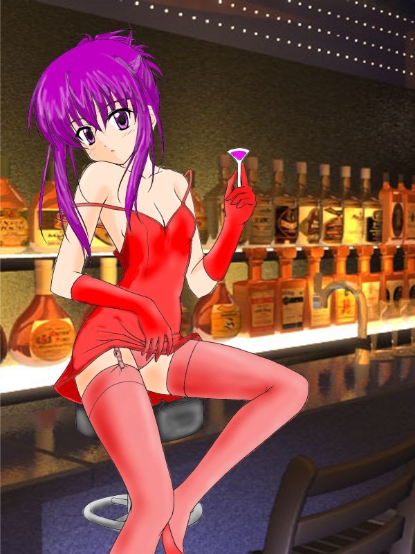 chikage (sister princess), sister princess, artist request, tagme, 00s, 1girl, dress, elbow gloves, female focus, gloves, panties, solo, thighhighs, underwear