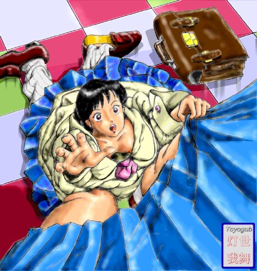 toyogub, tagme, 2girls, mini person, minigirl, multiple girls, oversized clothes, school uniform, short hair, shrinking