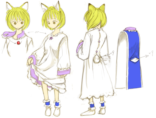 cervus, yakumo ran, touhou, 1girl, animal ears, blonde hair, female focus, fox ears, multiple views, short hair, socks, standing, white background