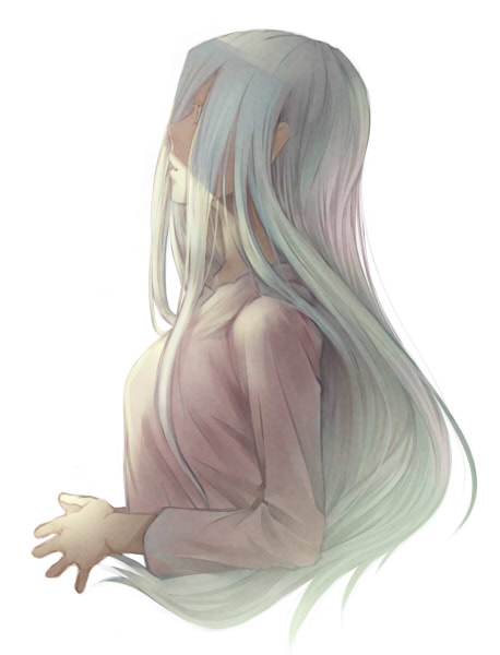 era (traveling bird), fishball, kisara (yu-gi-oh!), original, yu-gi-oh!, yu-gi-oh! duel monsters, silver hair, bad id, bad pixiv id, 1girl, blue eyes, female focus, long hair, solo