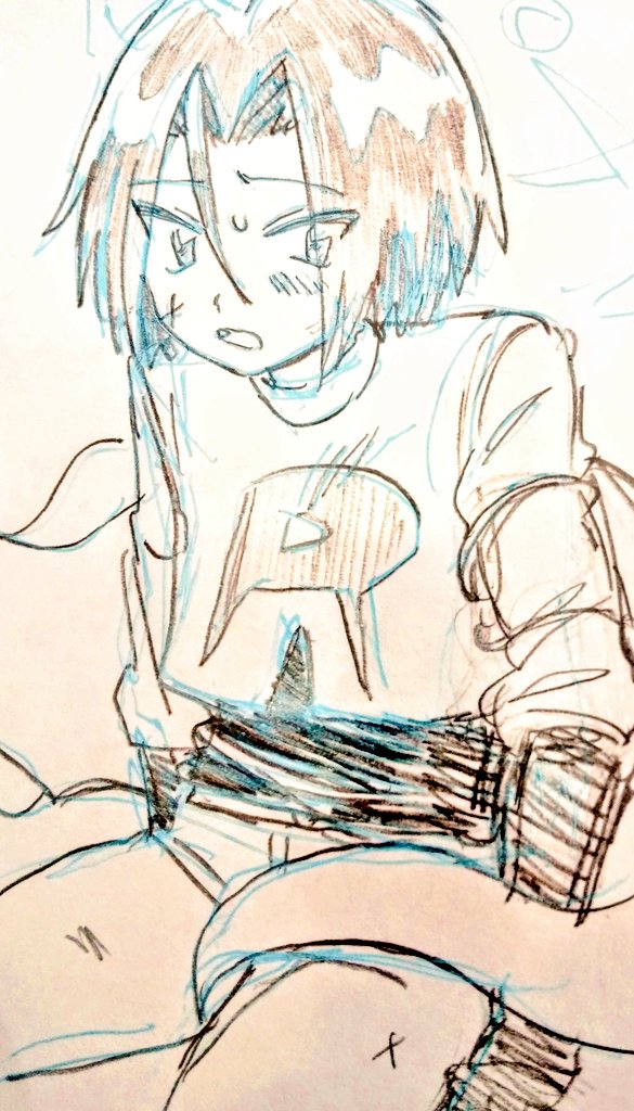 ameya (okemu ame), xx 9 9 xx, carnivine, james (pokemon), nintendo, pokemon, pokemon (anime), graphite (medium), traditional media, 1boy, black gloves, gen 4 pokemon, gloves, injury, looking to the side, open mouth, pokemon (creature), sitting, sketch, sweat, team rocket, team rocket uniform, white background, worried