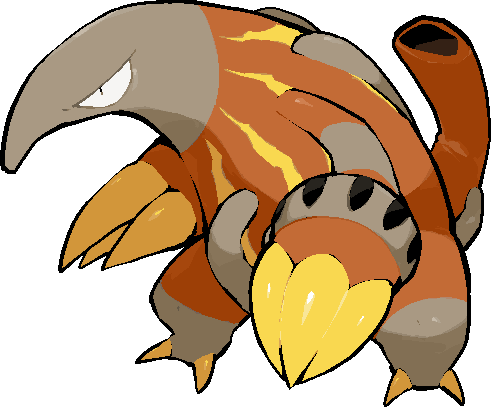 kawaanago, heatmor, nintendo, pokemon, commentary request, lowres, claws, full body, gen 5 pokemon, no humans, pokemon (creature), pokemon focus, solo, standing, transparent background