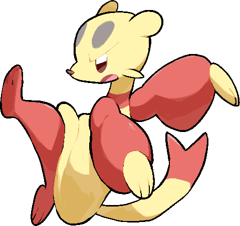 kawaanago, mienfoo, nintendo, pokemon, commentary request, lowres, full body, gen 5 pokemon, kicking, open mouth, pokemon (creature), pokemon focus, solo, transparent background