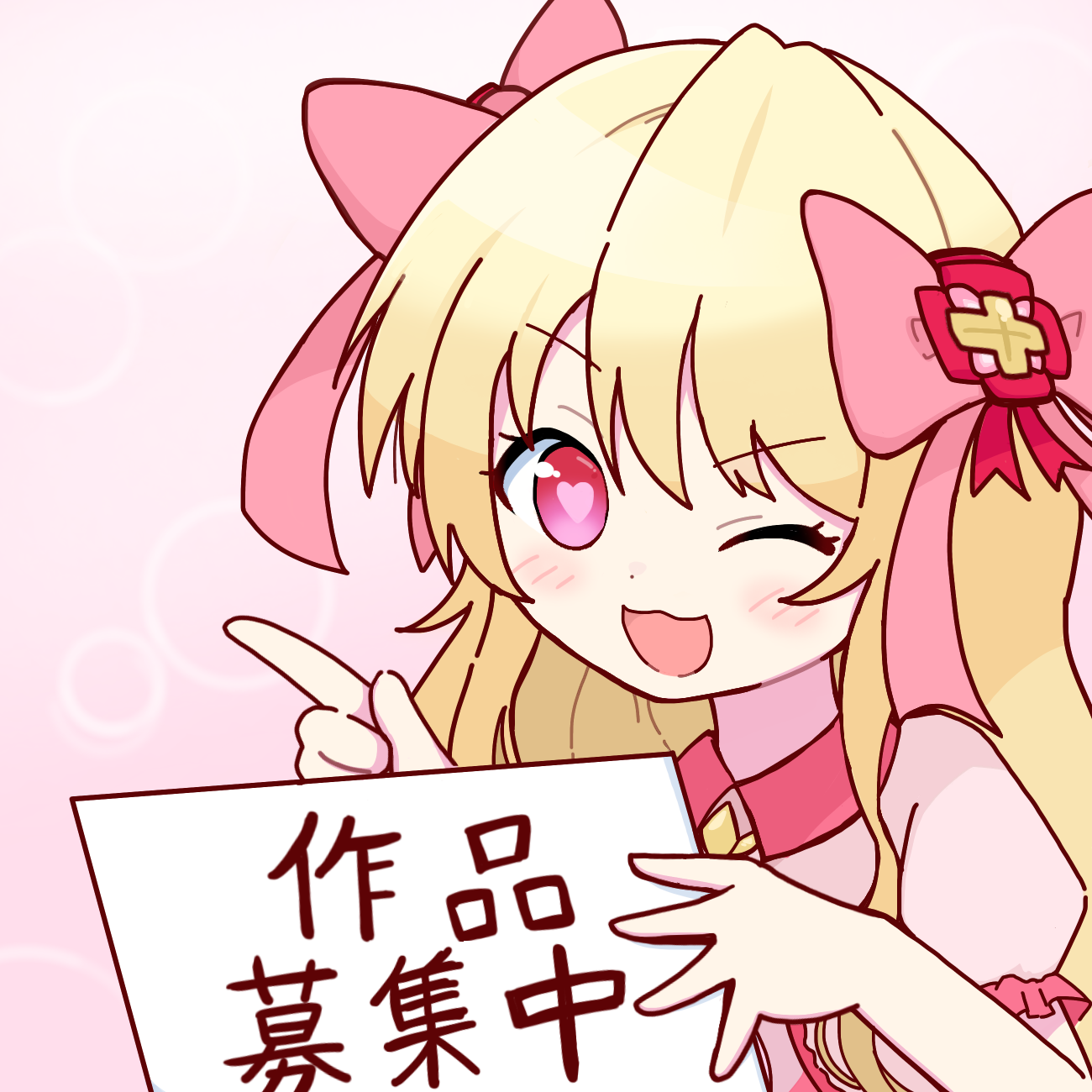 chaos marie (grimms notes), grimms notes, highres, translation request, 1girl, artistic error, hand up, holding, holding sign, konsome-eeee, looking at viewer, open mouth, sign, smile, solo, upper body