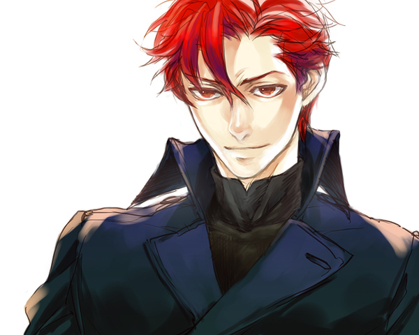 midori310 (pixiv), sasahara ami, claire stanfield, baccano!, 00s, 1boy, male focus, red eyes, red hair, smile, solo