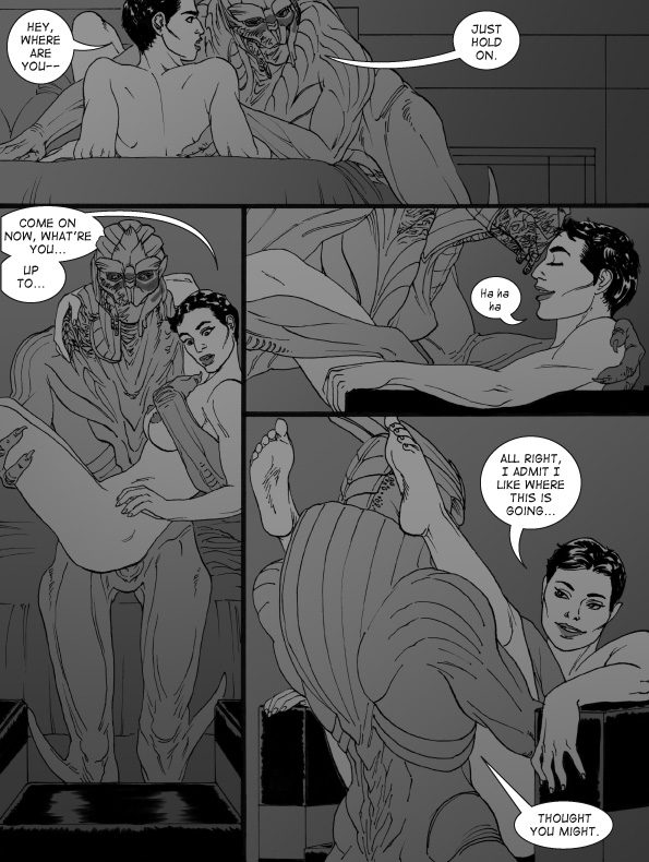 Rule34 – If it exists, there is porn of it / reginaprimata, commander shepard, femshep, garrus vakarian, turian / 251169