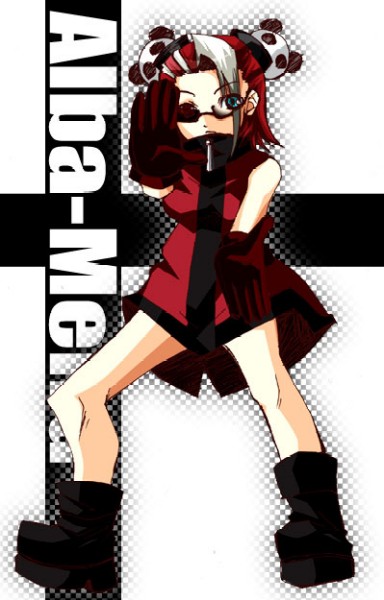 alba meira, kof: maximum impact, snk, the king of fighters, 1boy, male focus, multicolored hair, red hair, short hair, solo, two-tone hair, white hair