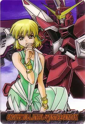 cagalli yula athha, justice gundam, gundam, gundam seed, gundam seed destiny, lowres, official art, 00s, 1girl, blonde hair, breasts, female focus, large breasts, short hair, solo, yellow eyes