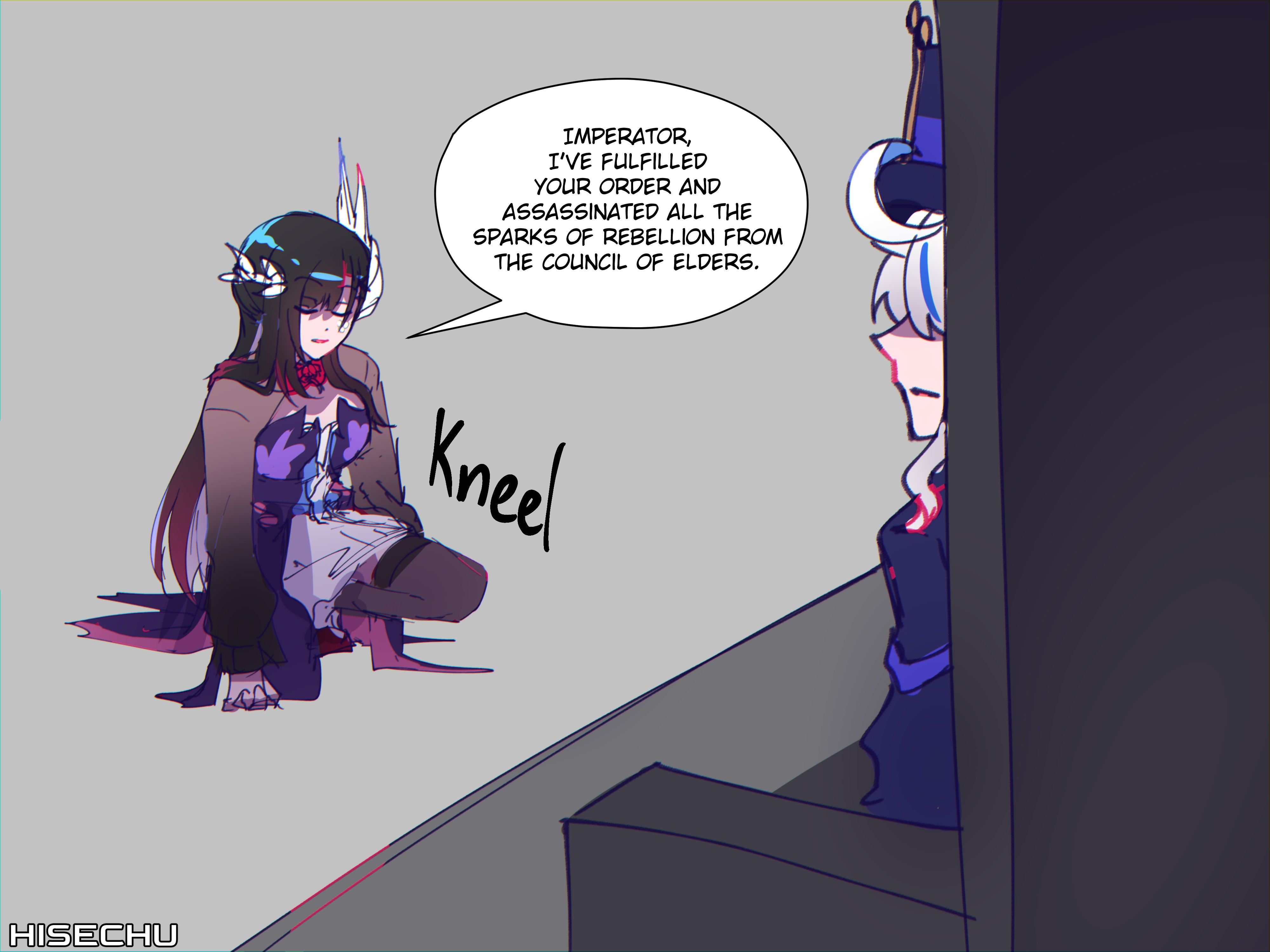 hiseki (hisechu), furina (genshin impact), hysilens (honkai: star rail), genshin impact, honkai: star rail, honkai (series), mihoyo, absurdres, highres, 2girls, asymmetrical gloves, black shrug, blue dress, colored inner hair, dress, earclip, earrings, gloves, head ornament, jewelry, mismatched gloves, multicolored hair, multiple girls, pearl earrings, red gloves, see-through body, shrug (clothing), streaked hair, underwater