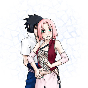 anna kokoro (anko), haruno sakura, uchiha sasuke, naruto, lowres, couple