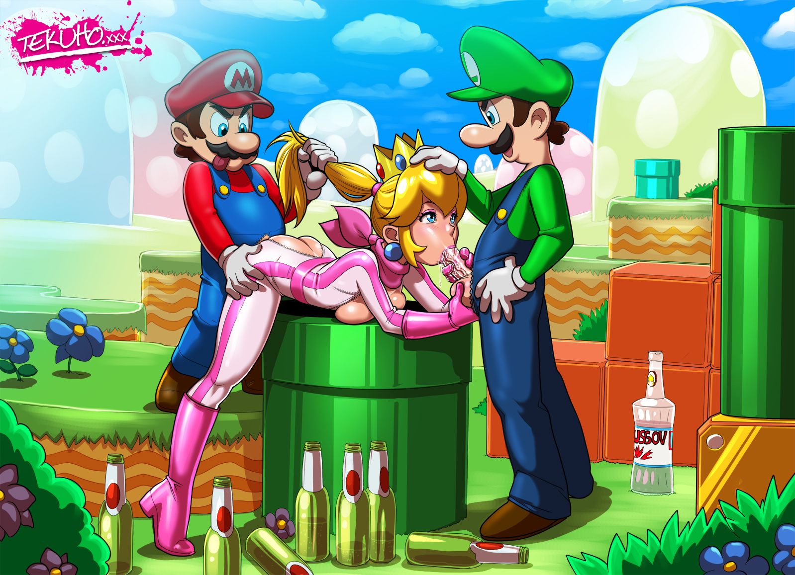 Rule34 – If it exists, there is porn of it / tekuho, luigi, mario, princess peach / 251883