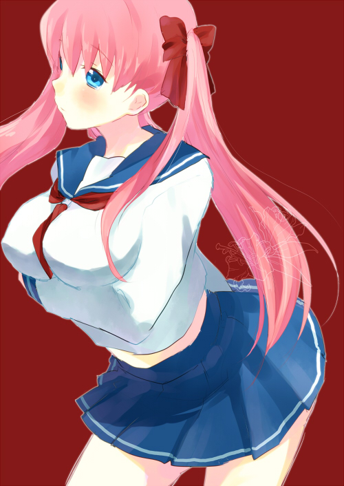 ecocube, eka eri, haramura nodoka, saki (manga), 00s, 1girl, female focus, school uniform, serafuku, solo