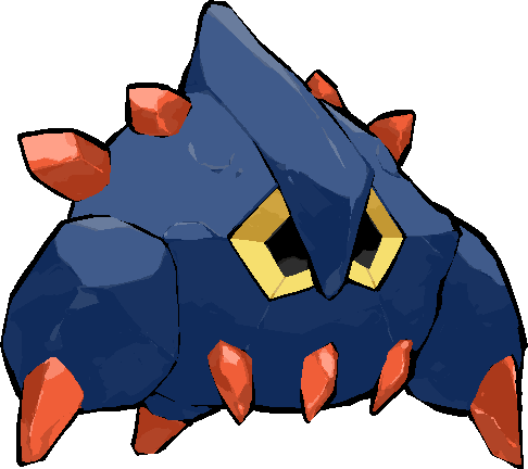 kawaanago, boldore, nintendo, pokemon, commentary request, lowres, crystal, full body, gen 5 pokemon, no humans, pokemon (creature), pokemon focus, solo, transparent background